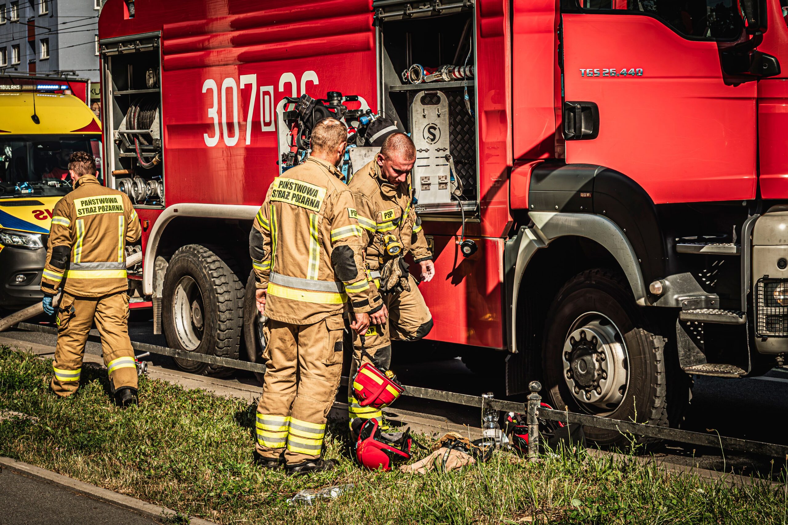 Stafford Truck Accident Lawyer - Fire Truck and fire man